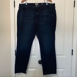 Warp + Weft Priya straight leg indigo stretchy jean! 22W